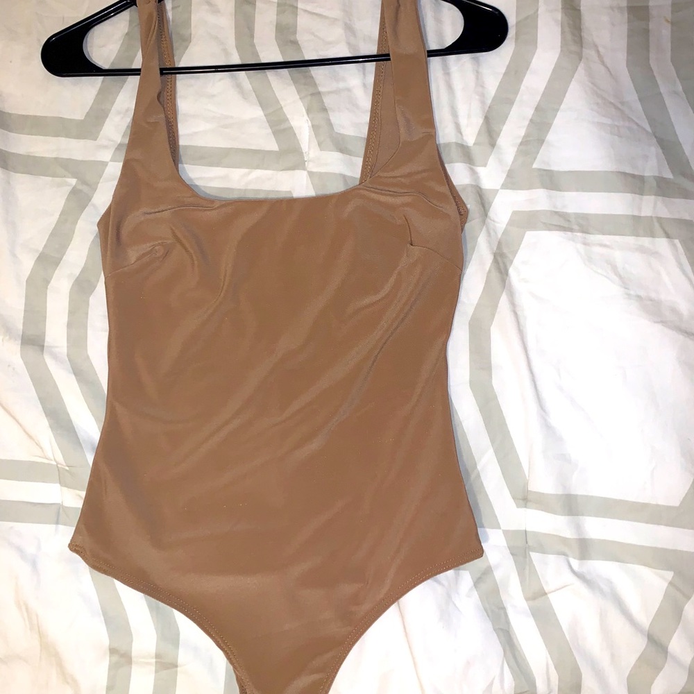PRETTY LITTLE THING Slinky Nude Bodysuit